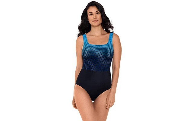 Endless Endurance One-Piece Swimsuit Women’s Swimsuit, Navy, 10