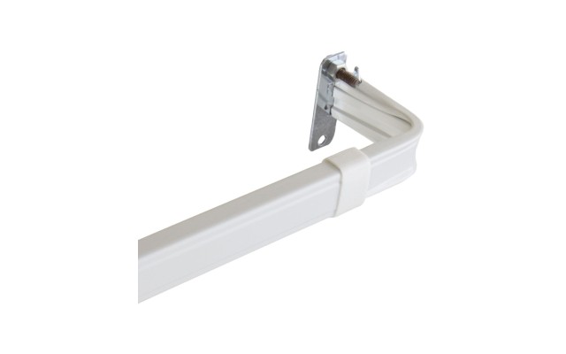  Lockseam 2″ Clearance Curtain Rod 66-120″, Silver