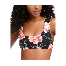 Roxy Juniors’ Floral-Print Bralette Bikini Top, X-Large, Multicolor