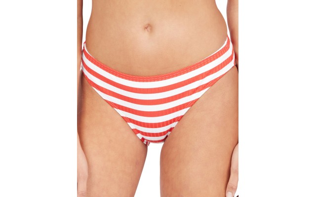  Striped Hello July Full-Coverage Bottoms, Large, Red/White