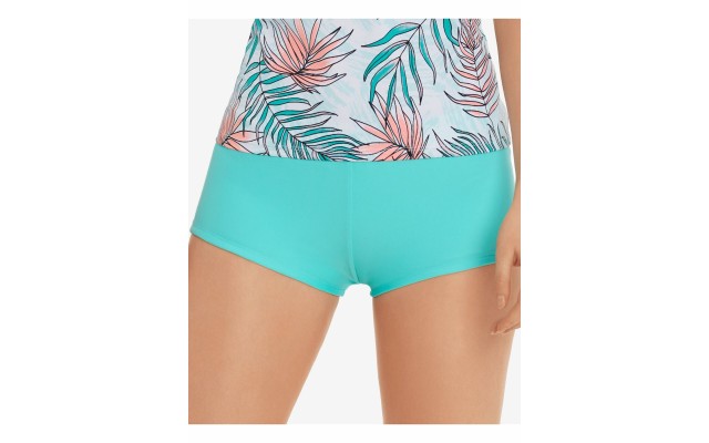  Aqua Boyshort Swim Shorts,  Aqua,  X-Small