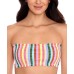  Cabana Smocked Bandeau Bikini Top, D/DD, Multi