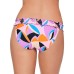  Juniors’ Kaleidescope Smocked Bikini Bottoms, Large, Multicolor