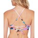  Juniors’ Kaleidoscope Smocked Bikini Top, Multi, Small