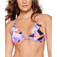 Salt + Cove Juniors’ Kaleidoscope Smocked Bikini Top, Multi, Small