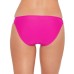  Juniors’ Solid Banded Hipster Bikini Bottoms, Medium, Pink