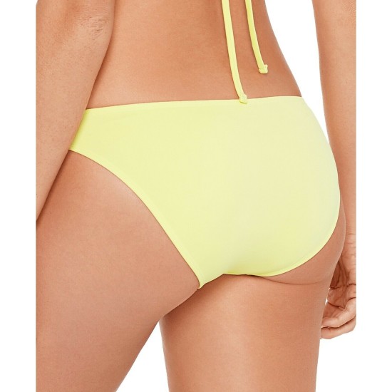  Juniors’ Studded Bikini Bottoms, Yellow, S