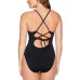  Juniors’ Totally Tie-Dye One-Piece Swimsuit, Tie-dye Multi, Medium