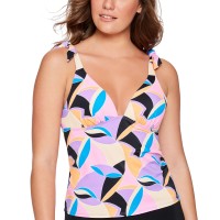 Salt + Cove Juniors’ Kaleidoscope Push-Up Tankini Top, MULTI/COLOR, Large