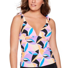 Salt + Cove Juniors’ Kaleidoscope Push-Up Tankini Top