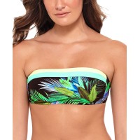 Salt + Cove Juniors' Tropic Glo Bandeau Bikini Top, Multicolor, MULTI/COLOR, Small