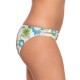  Printed Cut-Out Hipster Bikini Bottoms (Blue Floral, XL)