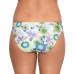  Printed Cut-Out Hipster Bikini Bottoms (Blue Floral, XL)