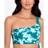 Salt + Cove Sea Foam One-Shoulder Bikini Top, X Small,  Turquaz