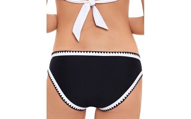  Stitched Colorblocked Bikini Bottom, Black, X-Large