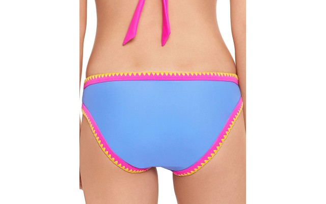  Stitched Colorblocked Bikini Bottom, Purple, X-Small