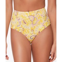 Sanctuary Divas in the Detail High-Rise Bottoms Women’s Swimsuit,Yellow,Medium