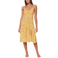 Sanctuary Divas in the Details Tie-Strap Coverup Dress,Yellow, Large