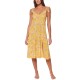  Divas in the Details Tie-Strap Coverup Dress,Yellow, Large