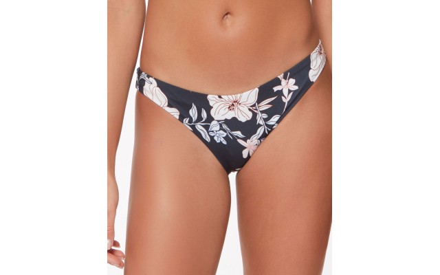  Night in the Jungle Cinch Back Hipster Bikini Bottoms, Black, XS