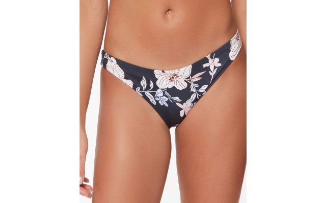 Sanctuary Night in the Jungle Cinch Back Hipster Bikini Bottoms Women’s Swimsuit, Black, Medium