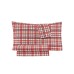  Holiday Microfiber 3 pc Twin Sheet Set Bedding, Burgundy
