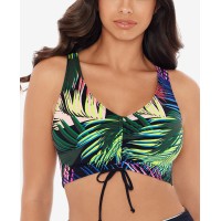 Skinny Dippers Bright Lights High Back Bikini Top Women’s Swimsuit, Multi, Medium