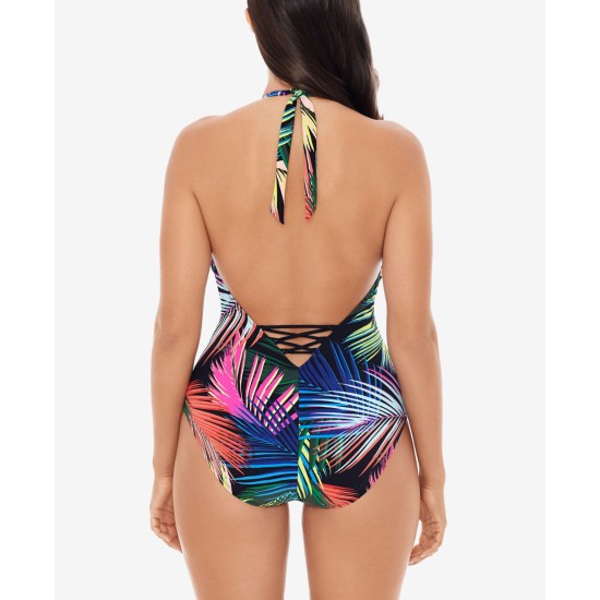 Skinny Dippers Bright Lights Sirena One-Piece Swimsuit,Multi, Large