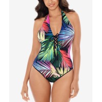 Skinny Dippers Bright Lights Sirena One-Piece Swimsuit,Multi, Large