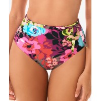 Skinny Dippers Sash Tummy Control Swim Bikini Bottoms, Medium, Multicolor