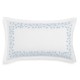  Floral Embroidered Decorative Pillow, Blue, 14 x 24