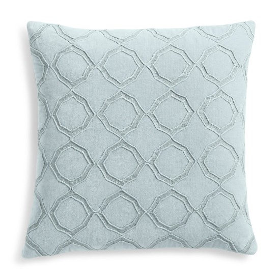  Quatrefoil Decorative Pillow, Blue, 20 x 20