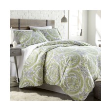 Southshore Fine Linens Classic Paisley 3 Piece Reversible Comforter Set Bedding, Green