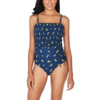 Sperry Ditsy Daze Smocked Women’s One-Piece Swimsuit, Navy, Small