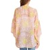  Crochet-Trim Tie-Dyed Kimono, 31×32 Multicolor