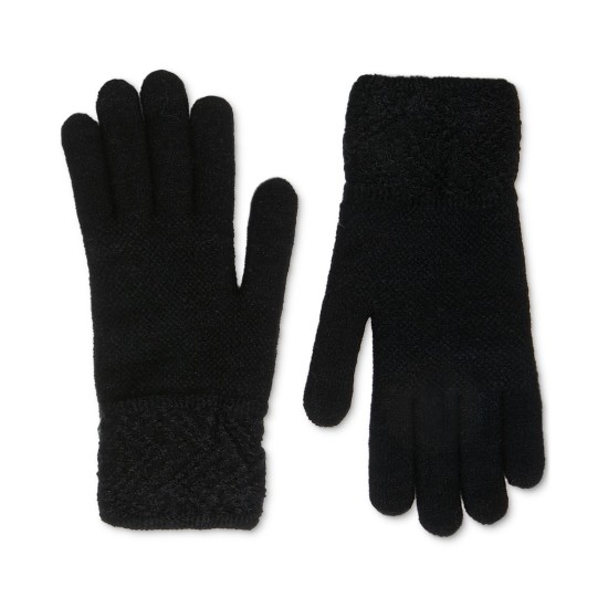  Lurex Sparkle Gloves, Black