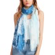  Two-Tone Tie-Dyed Scarf, Blue