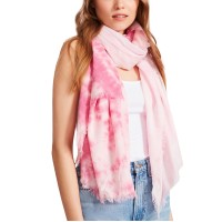 Steve Madden Two-Tone Tie-Dyed Scarf, Pink