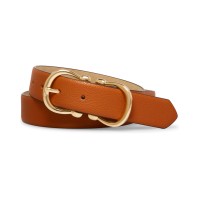 Steve Madden Women’s Double Buckle Belt, Brown, Small