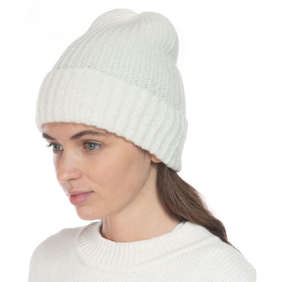Style & Co Rib Solid Beanie With Lurex, White