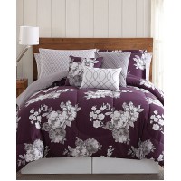 Style 212 Peony Garden Floral 12-Pc. King Bedding Set, Purple