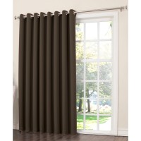Sun Zero Grant 100″ x 84″ Grommet Top Patio Curtain Panel, Brown