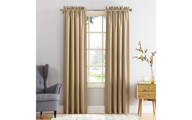 Sun Zero Grant 54″ x 63″ Rod Pocket Top Curtain Panel