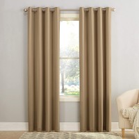 Sun Zero Grant 54″ x 84″ Grommet Top Curtain Panel, Taupe