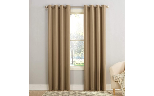 Sun Zero Grant 54″ x 84″ Grommet Top Curtain Panel, Taupe