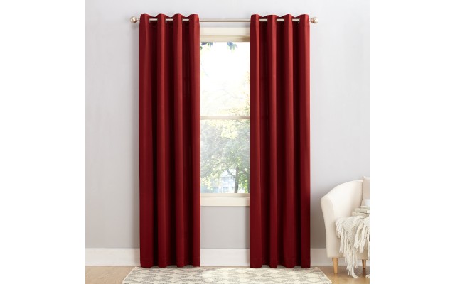  Madison Room Darkening Grommet Curtain Panel, Red, 54x84