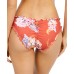  Mermaid Floral Printed Ruffled Bikini Bottoms, Small, Orange