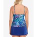  Printed Tiered Tankini Top, 16, Multicolor