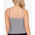  Printed Triple Tier Tankini Top, 14, Black/White