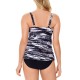  Triple Tiered Tummy-Control One-Piece Swimsuit, Black, 8